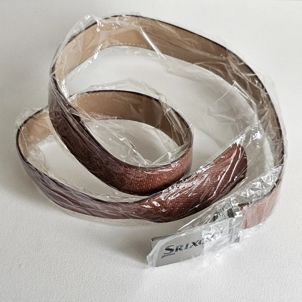 🆕 Srixon x Druh Genuine Leather Golf Belt Adjustable 30–40, Rare & Collectible